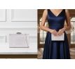 Spoločenská kabelka clutch strieborná