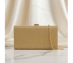 Spoločenská kabelka s kamienkami zlatá 7