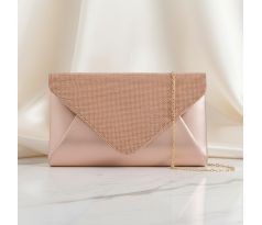 Spoločenská kabelka s kamienkami šampaň 6