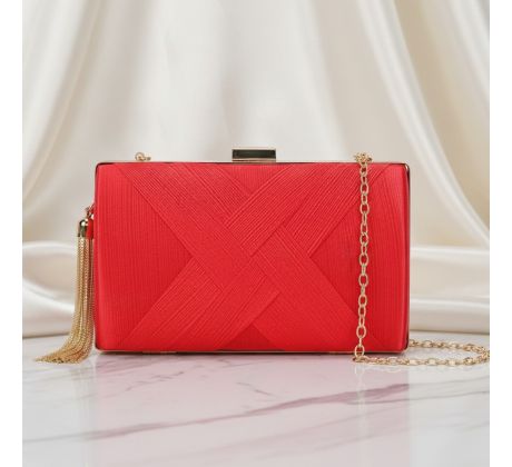 Spoločenská kabelka zdobená červená