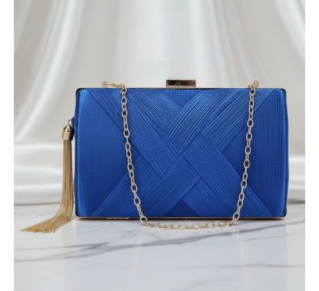 Spoločenská kabelka zdobená kráľovsky modrá