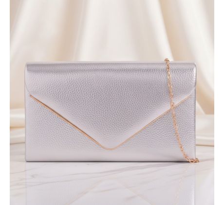 Spoločenská kabelka strieborná 10