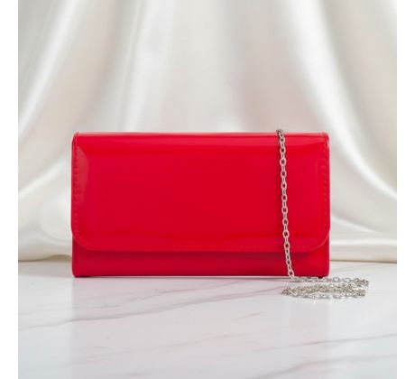 Spoločenská kabelka lesklá červená 2