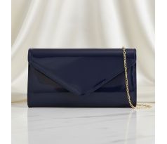 Spoločenská kabelka lesklá modrá 1