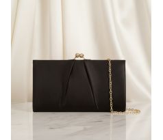 Spoločenská kabelka saténová čierna 2