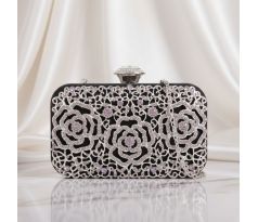 Spoločenská kabelka clutch čierna 10