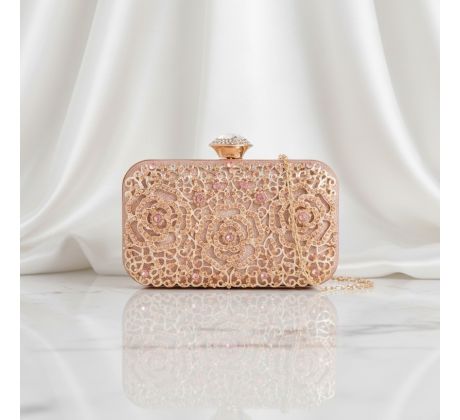 Spoločenská kabelka clutch šampaň 10