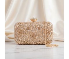 Spoločenská kabelka clutch zlatá 10