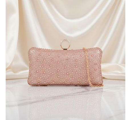 Spoločenská kabelka clutch šampaň 8