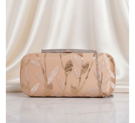 Spoločenská kabelka clutch zdobená zlatá 2