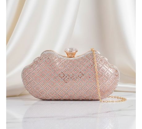Spoločenská kabelka clutch šampaň 5