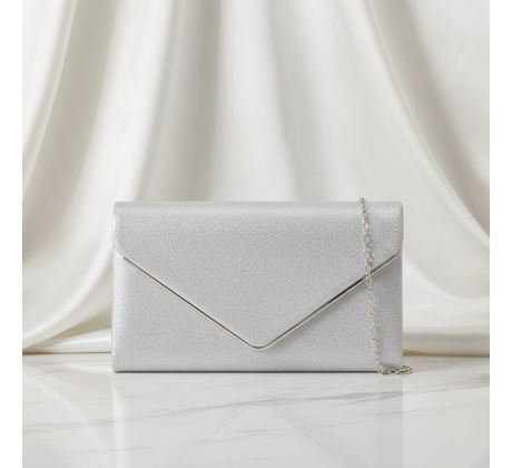 Spoločenská kabelka strieborná 5