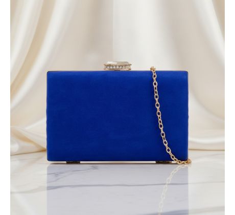 Spoločenská kabelka clutch kráľovská modrá