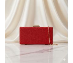 Spoločenská kabelka s kamienkami červená