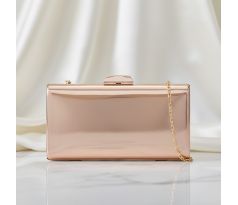 Spoločenská kabelka clutch lesklá šampaň 1