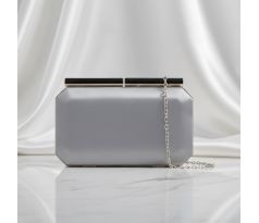 Spoločenská kabelka clutch strieborná 3