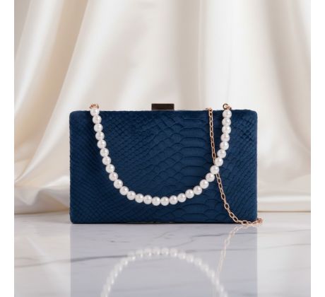 Spoločenská kabelka clutch modrá 2
