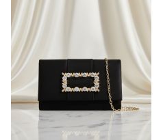 Spoločenská kabelka so sponou čierna