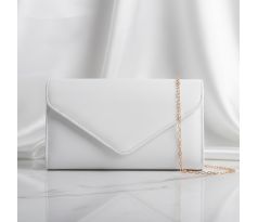 Spoločenská kabelka lesklá biela 1