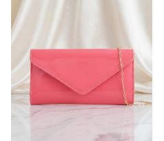 Spoločenská kabelka lesklá koralová