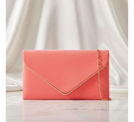 Spoločenská kabelka koralová 1