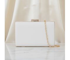 Spoločenská kabelka clutch biela 1