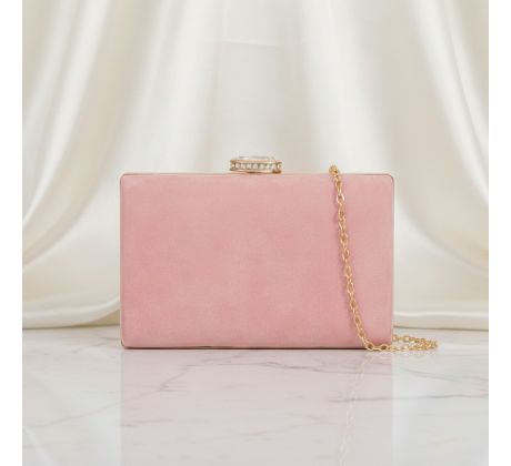 Spoločenská kabelka clutch ružová