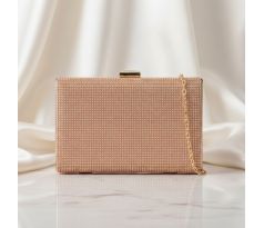 Spoločenská kabelka s kamienkami šampaň 1