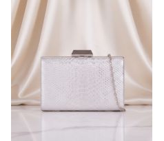 Spoločenská kabelka clutch strieborná