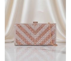 Spoločenská kabelka clutch šampaň