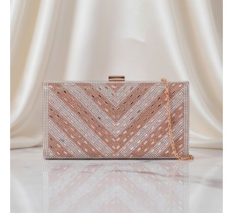 Spoločenská kabelka clutch šampaň