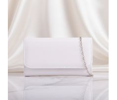 Spoločenská kabelka lesklá biela