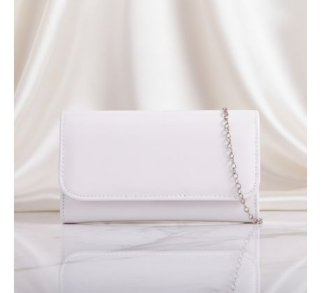Spoločenská kabelka lesklá biela