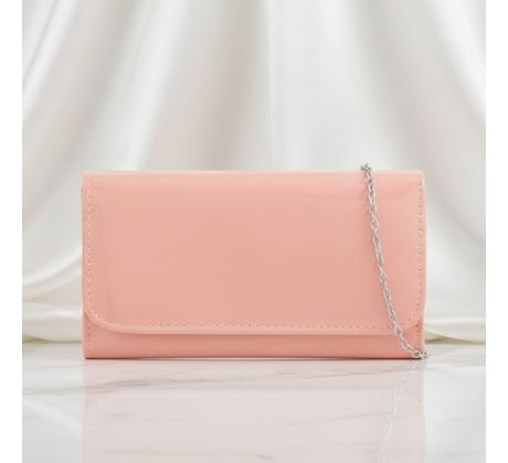 Spoločenská kabelka lesklá ružová 1
