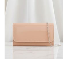 Spoločenská kabelka lesklá nude