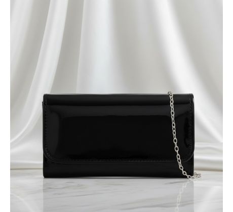 Spoločenská kabelka lesklá čierna 1
