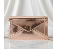 Spoločenská kabelka lesklá šampaň