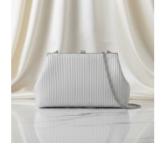 Spoločenská kabelka strieborná clutch