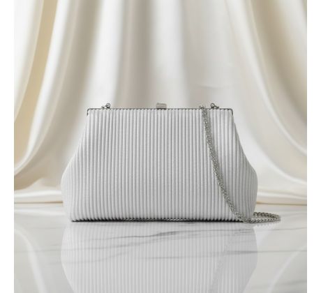 Spoločenská kabelka strieborná clutch
