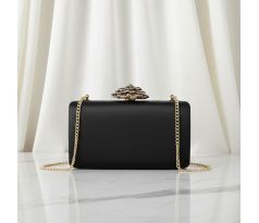 Spoločenská kabelka s ozdobou čierna