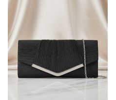 Spoločenská kabelka trblietavá čierna 3