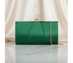 Spoločenská kabelka saténová zelená 1