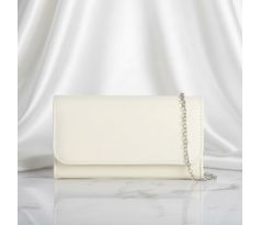 Spoločenská kabelka lesklá krémová 3