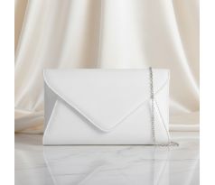 Spoločenská kabelka lesklá biela 3