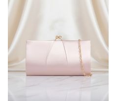 Spoločenská kabelka saténová nude