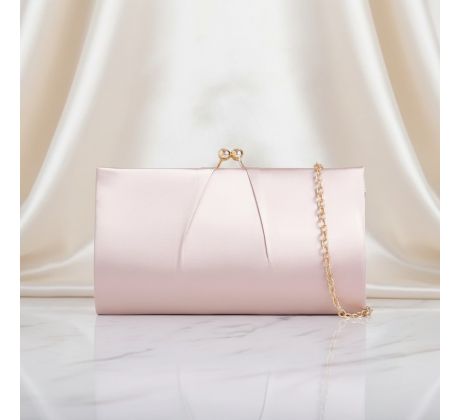 Spoločenská kabelka saténová nude