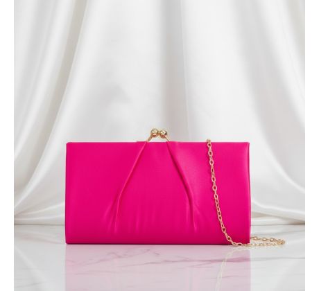 Spoločenská kabelka saténová fuksiová 1