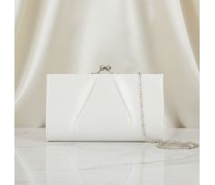 Spoločenská kabelka saténová ivory 1