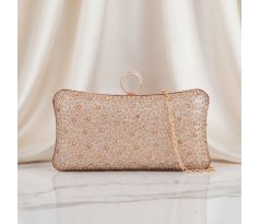Spoločenská kabelka clutch zlatá 8