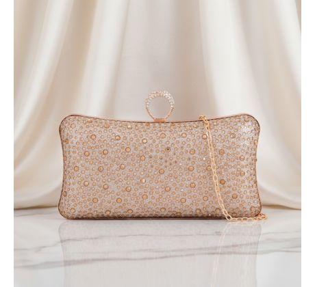 Spoločenská kabelka clutch zlatá 8